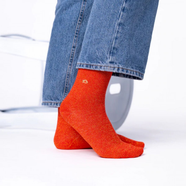 Chaussettes pailletées orange  - Billybelt