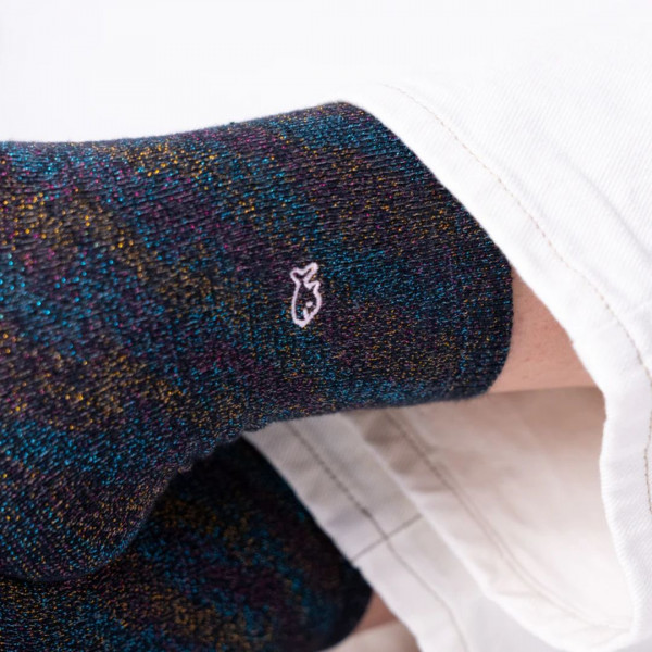 Chaussettes pailletées noir multicolore - Billybelt