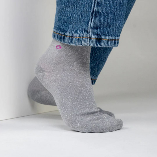 Chaussettes pailletées argent - Billybelt