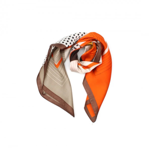 Foulard Katy beige et orange- Coquerico