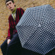 Mini parapluie carreaux vichy noir Kensington - Anatole