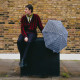Mini parapluie carreaux vichy noir Kensington - Anatole