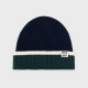 Bonnet en laine marine, vert et beige- Billybelt