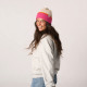 Bonnet en laine beige, rose et orange- Billybelt