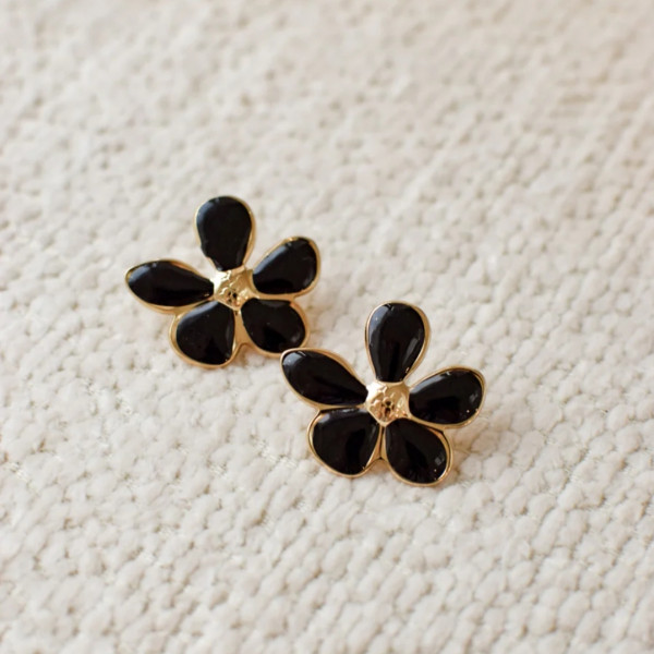 Boucles d'oreilles Latica noires