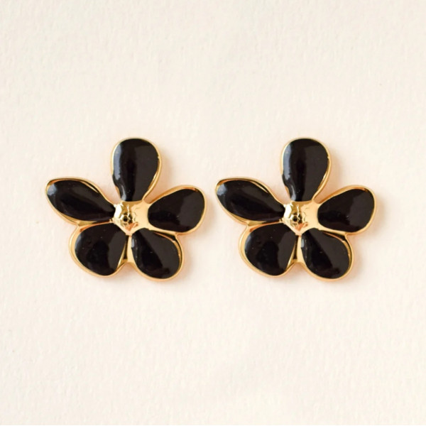 Boucles d'oreilles Latica noires