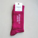 Chaussettes "Ca sent le bonheur" framboise- Félicie Aussi