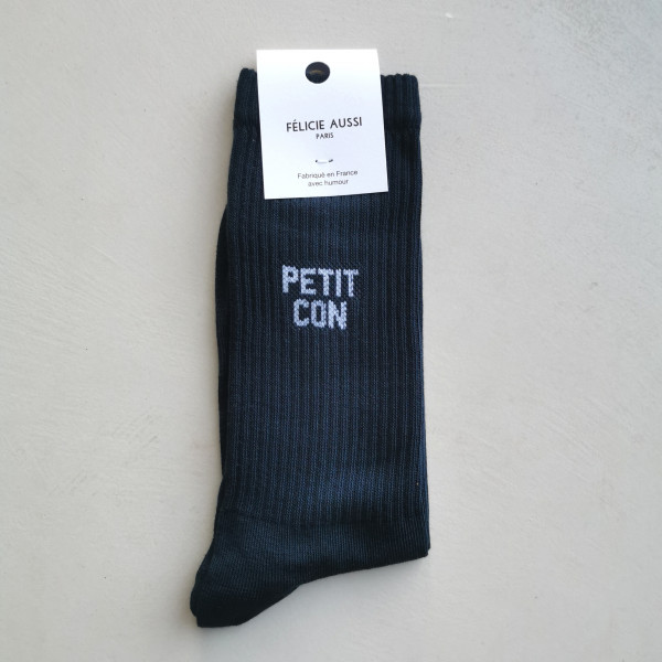Chaussettes Petit Con bleu marine - Félicie Aussi