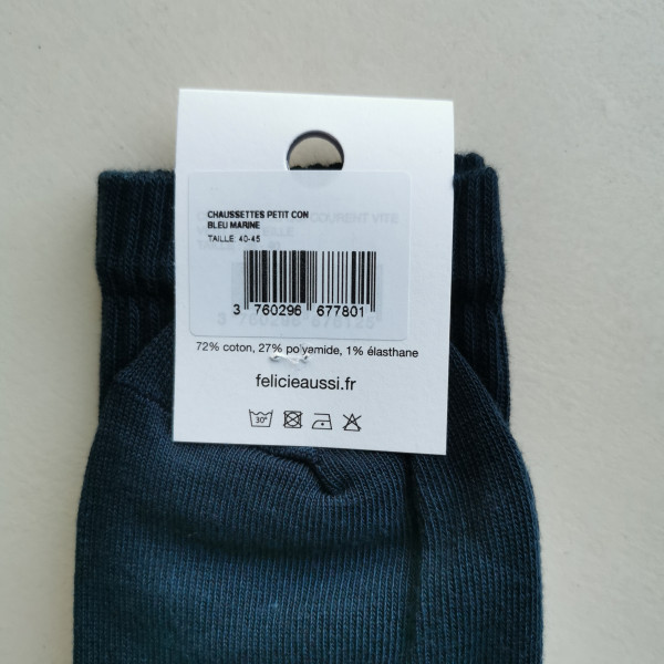 Chaussettes Petit Con bleu marine - Félicie Aussi