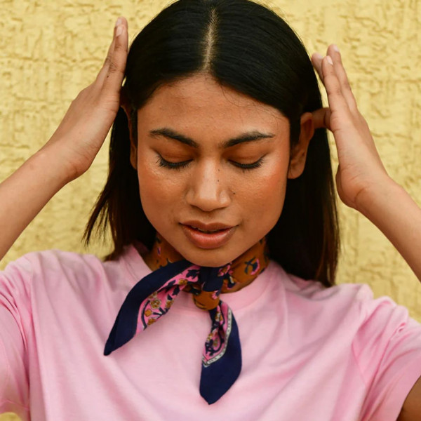 Petit Foulard Séléné fauve - Byzantine