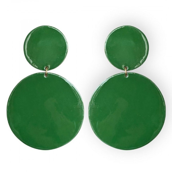 Boucles d'oreilles Twiggy matcha vernis - Demisel