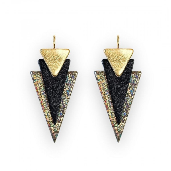 Boucles d'oreilles Valéria carbonne - Demisel