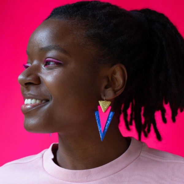 Boucles d'oreilles Valéria carbonne - Demisel