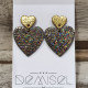 Boucles d'oreilles Lovely carbone irisé - Demisel