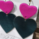 Boucles d'oreilles Romy bicolore fushia / paon - Demisel