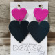 Boucles d'oreilles Romy bicolore fushia / paon - Demisel