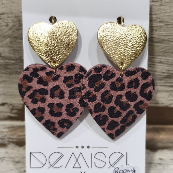 Boucles d'oreilles Romy bicolore or/ léo - Demisel