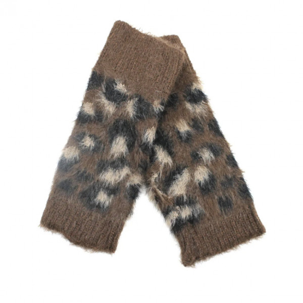 Mitaines léopard marron - Vimoda