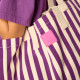 Sac cabas à rayures violet et écru - Billybelt