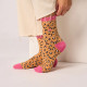 Chaussettes léopard pailletées orange et rose - Billybelt