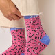 Chaussettes léopard pailletées rose et bleu - Billybelt