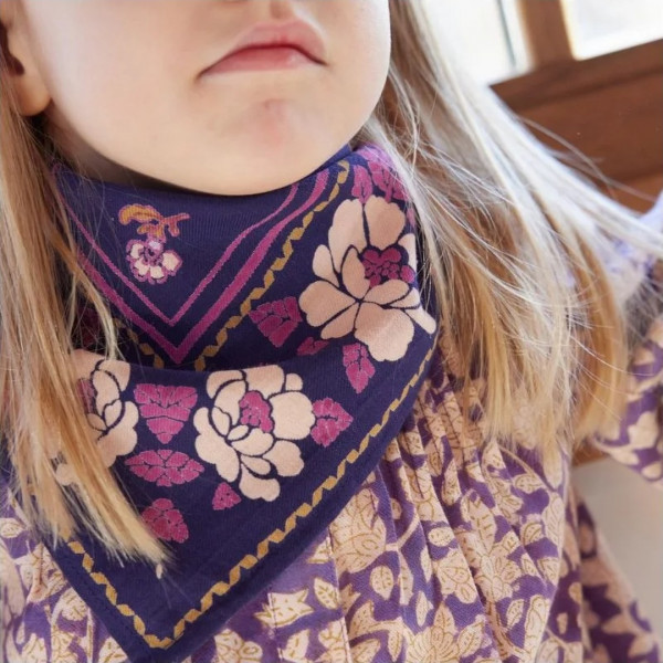 Foulard Nur violine- Maison Bonheur