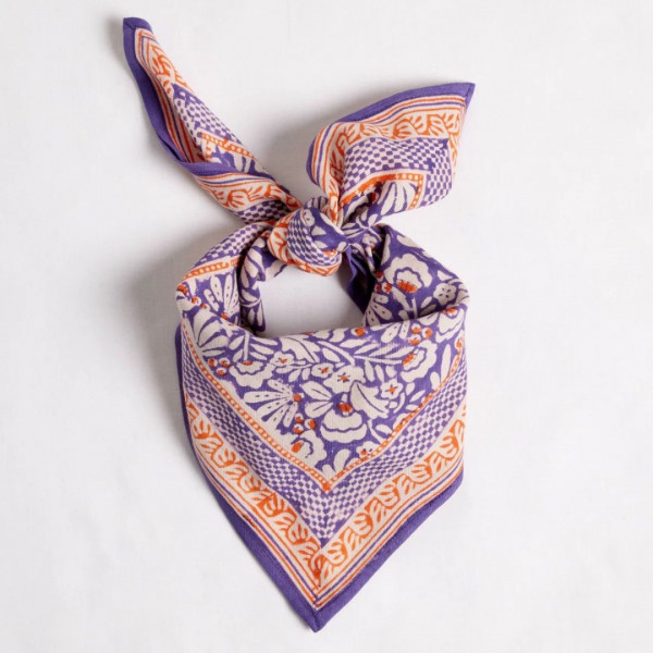 Foulard Iris Violine- Maison Bonheur