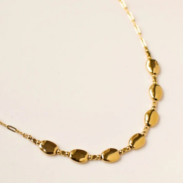 Collier Tilk acier doré - Coquerico