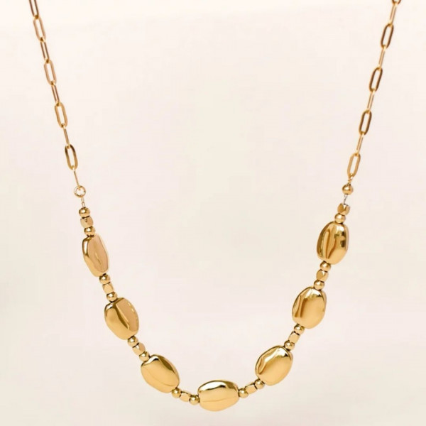 Collier Tilk acier doré - Coquerico