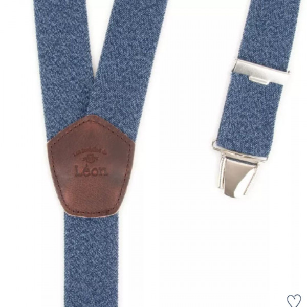 Bretelles larges denim - Les bretelles de Léon