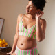 Brassière rayures vert et rose -We Are Jolies
