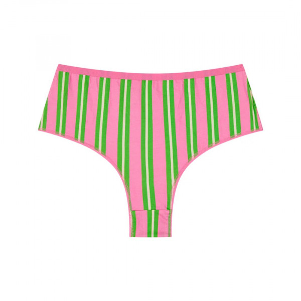 Shorty tanga rayures vert et rose  -We Are Jolies