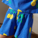 Pyjama  short gaufré Citrons bleu roi  -We Are Jolies