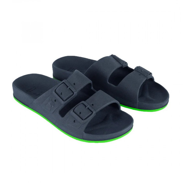 Sandales Brasilia Navy green fluo - Cacatoès