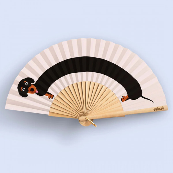 Eventail chien teckel -Cuikui