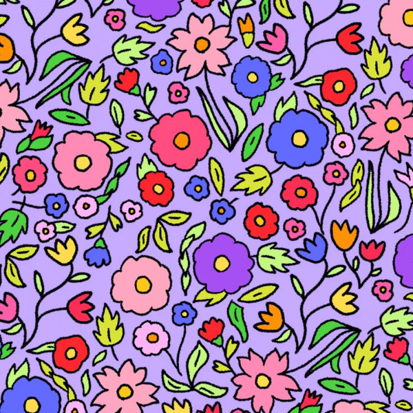 Eventail  fleur liberty - Cuikui