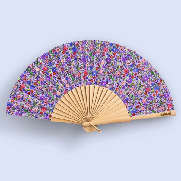 Eventail  fleur liberty - Cuikui