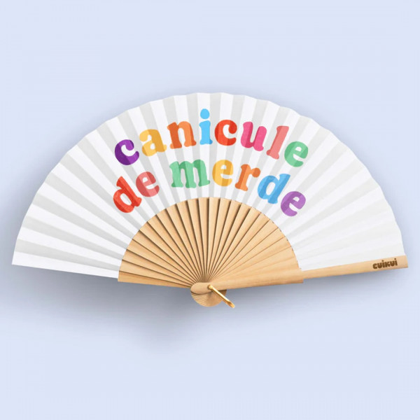 Eventail Canicule de merde - Cuikui