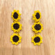 Boucles d'oreilles perles Tournesols  - Coquerico