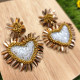 Boucles d'oreilles Cuore Blanc - Coquerico