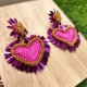 Boucles d'oreilles Cuore Rose - Coquerico