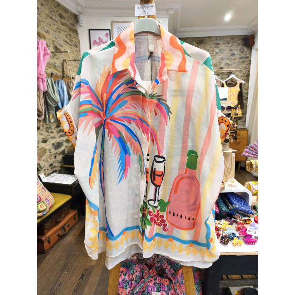 Chemise imprimée Sardines - Coquerico
