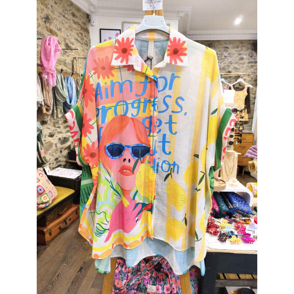 Chemise imprimée Sunset Paradise - Coquerico