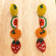 Boucles d'oreilles perles multifruits - Coquerico