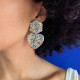 Boucles d'oreilles Aimée paillettes confettis - Demisel