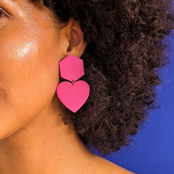 Boucles d'oreilles Aimée rose mattel- Demisel
