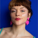 Boucles d'oreilles Flora rose mattel - Demisel
