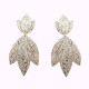 Boucles d'oreilles Flora or blanc - Demisel