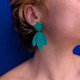Boucles d'oreilles Flora vert jungle- Demisel