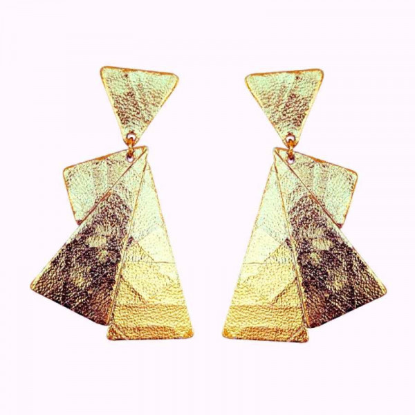 Boucles d'oreilles Théodora doré antique- Demisel